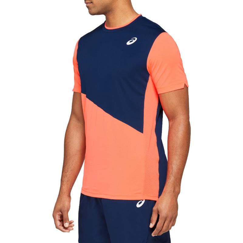 Asics Club Navy Coral T-Shirt