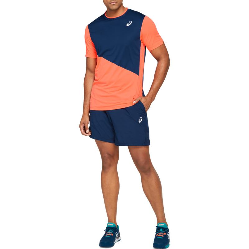 Asics Club Navy Coral T-Shirt