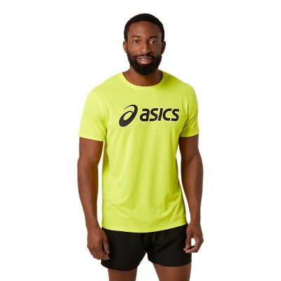 T-shirt Asics Core Fluorescent Yellow Performance Noir