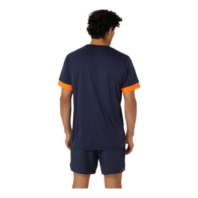 T-shirt Asics Court Bleu Nuit Orange