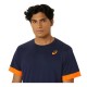 T-shirt Asics Court Bleu Nuit Orange