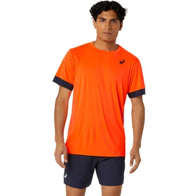 Camiseta Asics Court Naranja Azul Medianoche