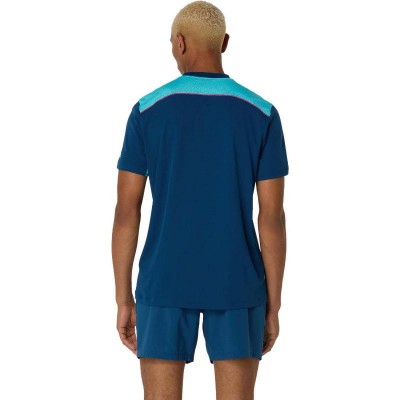 Asics Court SS Top Blue Mako T-Shirt