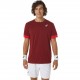 Camiseta Asics Court SS Top Burdeos Rojo