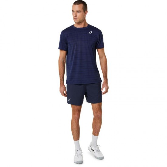 T-shirt Asics Court Stripe Marine Black