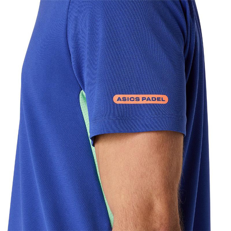Asics Padel Court SS Top Maglietta Blu Cobalto Menta