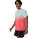 Camiseta Asics Haut SS sans couture Corail Verde