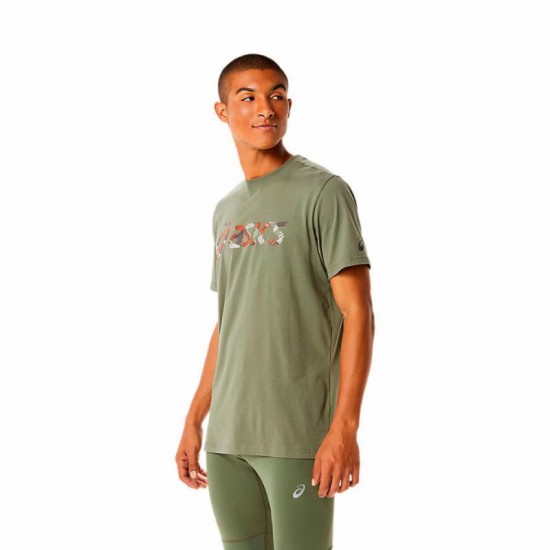 Asics Wild Camo Liquen Verde T-Shirt