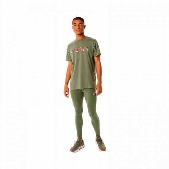 Asics Wild Camo Lichen T-Shirt Verde