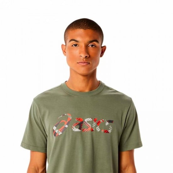 Asics Wild Camo Lichen T-Shirt Verde