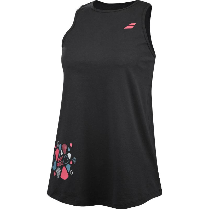 Camiseta Babolat Cotton Negro Rosa