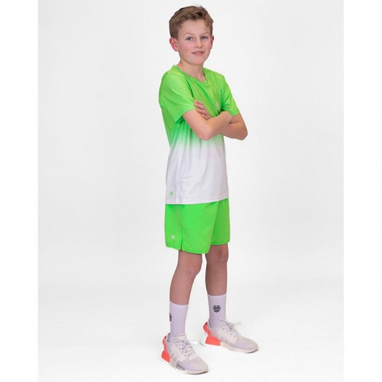 Camiseta Bidi Badu Tripulacão Gradiant Verde Neon Blanco Junior