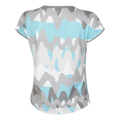 Camiseta Bidi Badu Good Vibes Capsleeve Gris Aqua Mujer