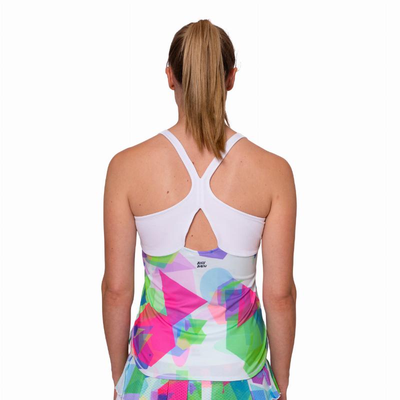 Bidi Badu Kaleido White Mix Maglietta da donna