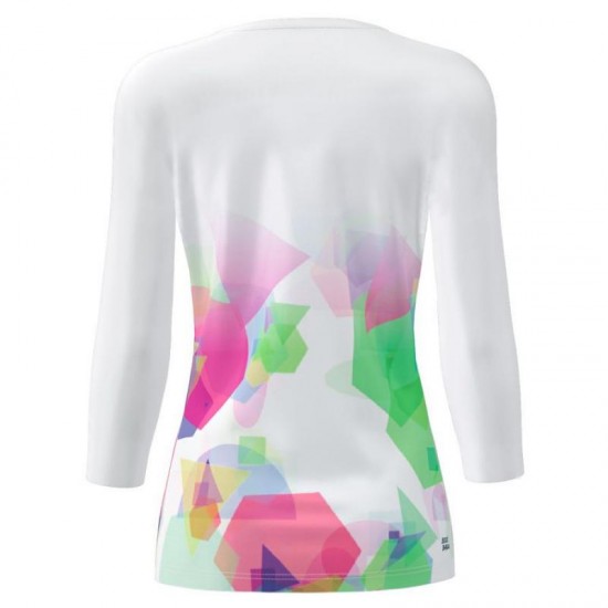 Camiseta Bidi Badu Kaleido V-Neck Blanco Mix Mujer