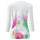 Camiseta Feminina Bidi Badu Kaleido V-Neck White Mix