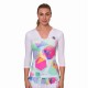 Bidi Badu Kaleido V-Neck Bianco Mix Maglietta Donna