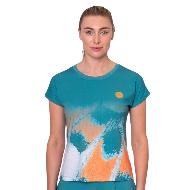 Bidi Badu Melbourne Capsleeve Petroleum T-Shirt Laranja Mulher