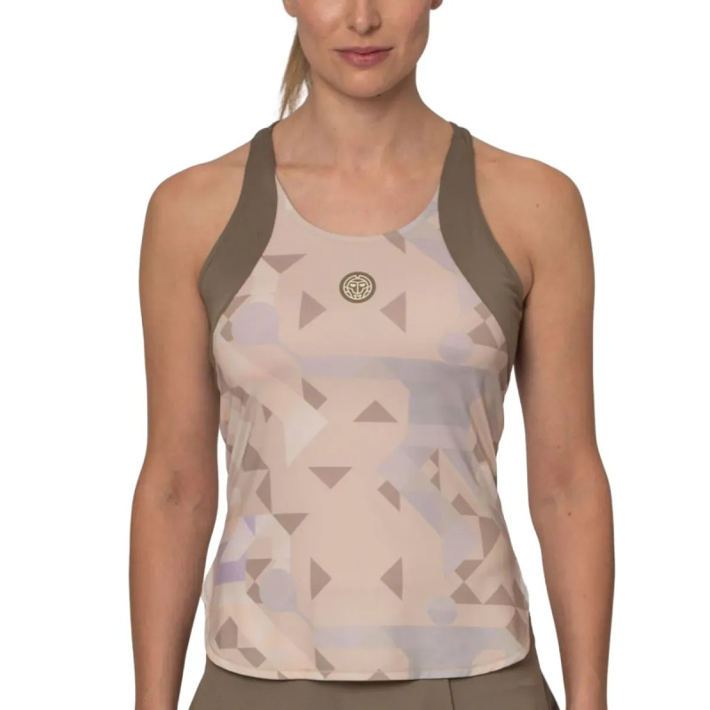 Camiseta Bidi Badu Paris Bege Mujer