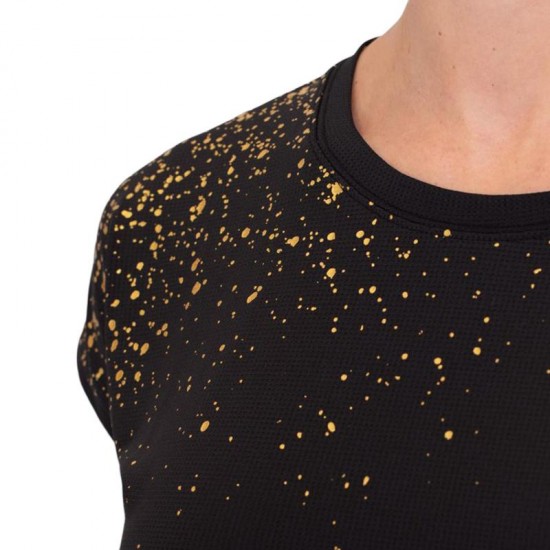 Bidi Badu Paris Capsleeve Black Gold Camiseta Feminina