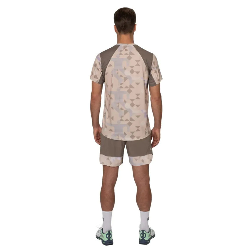 Bidi Badu Paris T-shirt Beige Marrone con Scollo a V