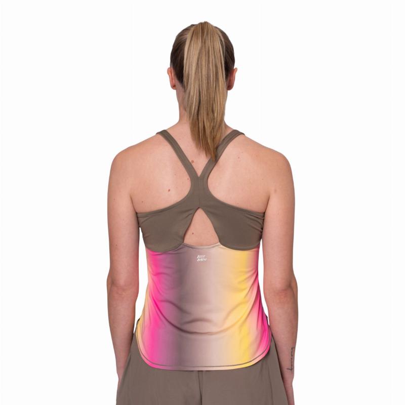 Camiseta Bidi Badu Spectrum Marron Amarillo Mujer