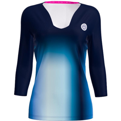 Camiseta Feminina Bidi Badu Spectrum V-Neck Aqua Azul Escuro
