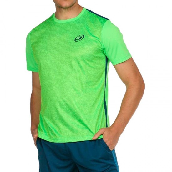 Camiseta Bullpadel Caucasi Verde Fluor