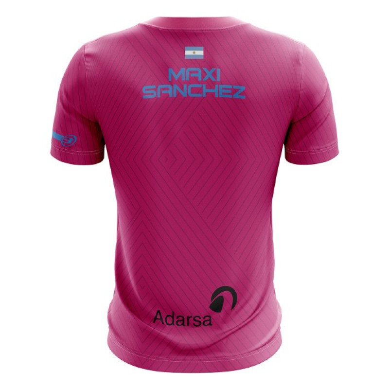 Camiseta Bullpadel Maxi Sanchez WPT Tanos Fresa Junior 2019