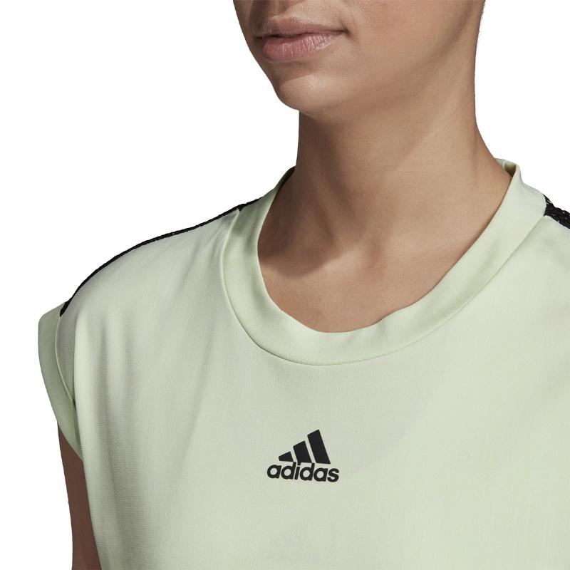 T-Shirt con Top Adidas New York Green Black