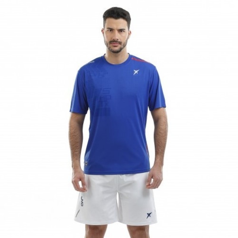 Camisa azul do tiro de gota JMD patrimonio