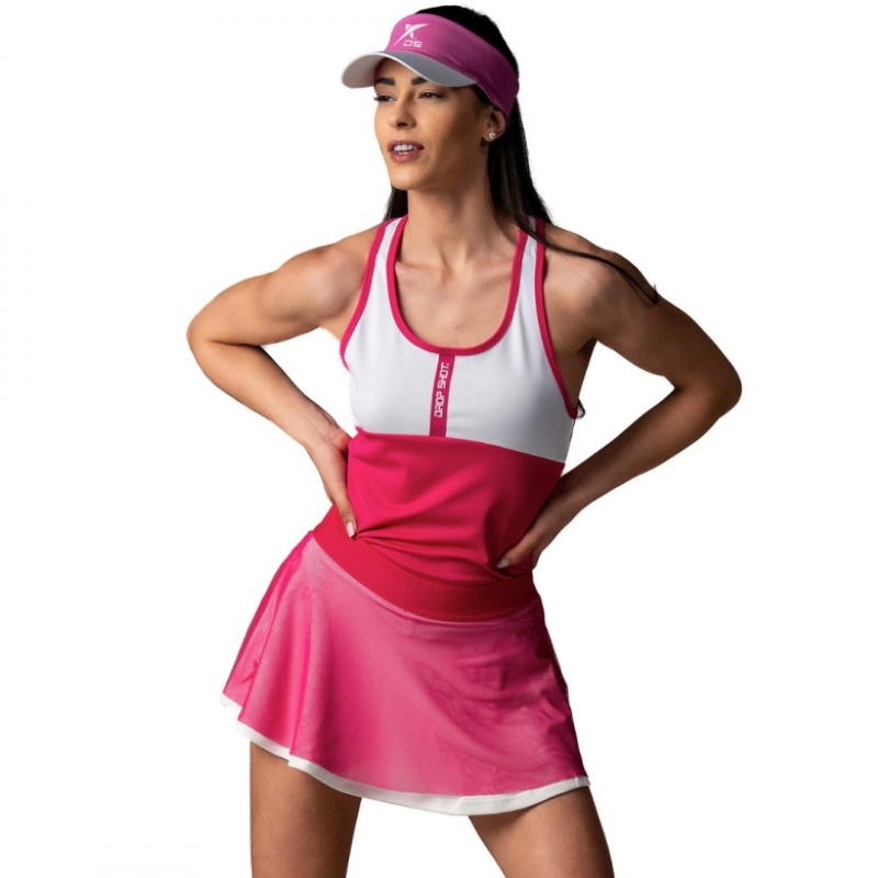 Camiseta Drop Shot Sol Azalea Rosa Branco