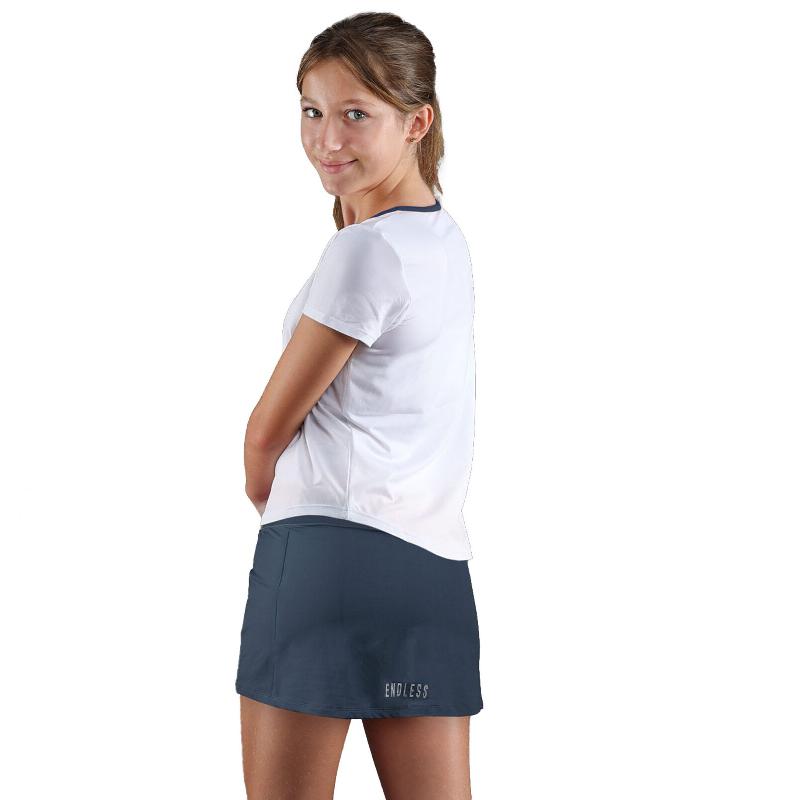 Camiseta J?nior Endless Glory Branco ?ndigo Azul