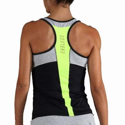 Endless Mile Maglietta Nera Gialla Grigia