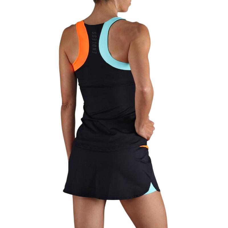 Endless Race Maglietta Nera Arancione