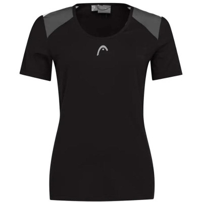 Camiseta Head Club 22 Tech Black para Mulheres