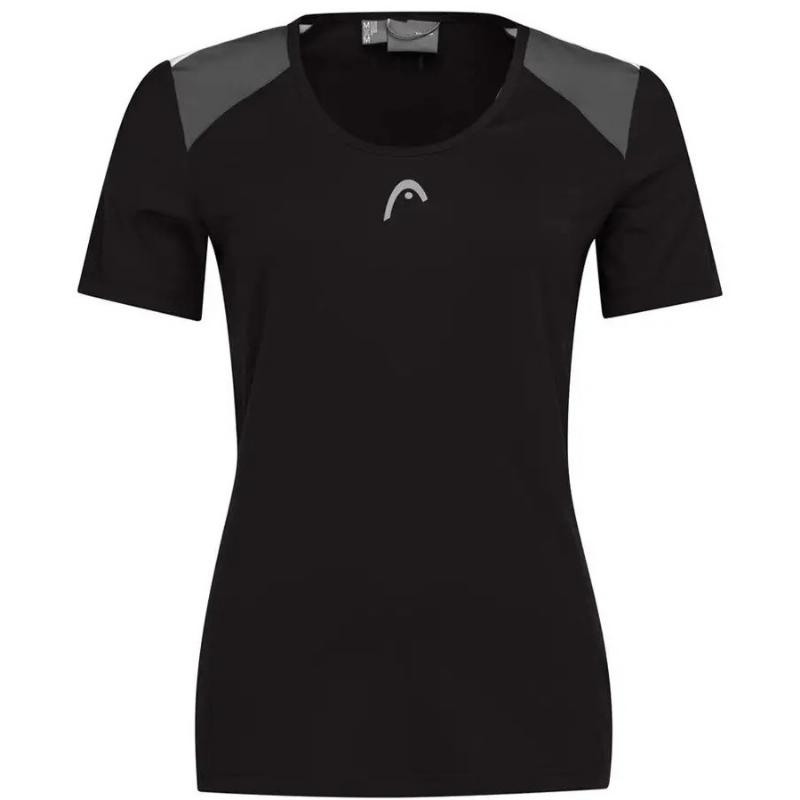 Camiseta Head Club 22 Tech Black para Mulheres