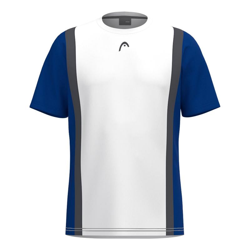 Camiseta Head Club 25 Tech Branca Azul Royal
