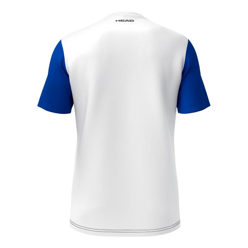Camiseta Head Club 25 Tech Branco Azul Royal Junior
