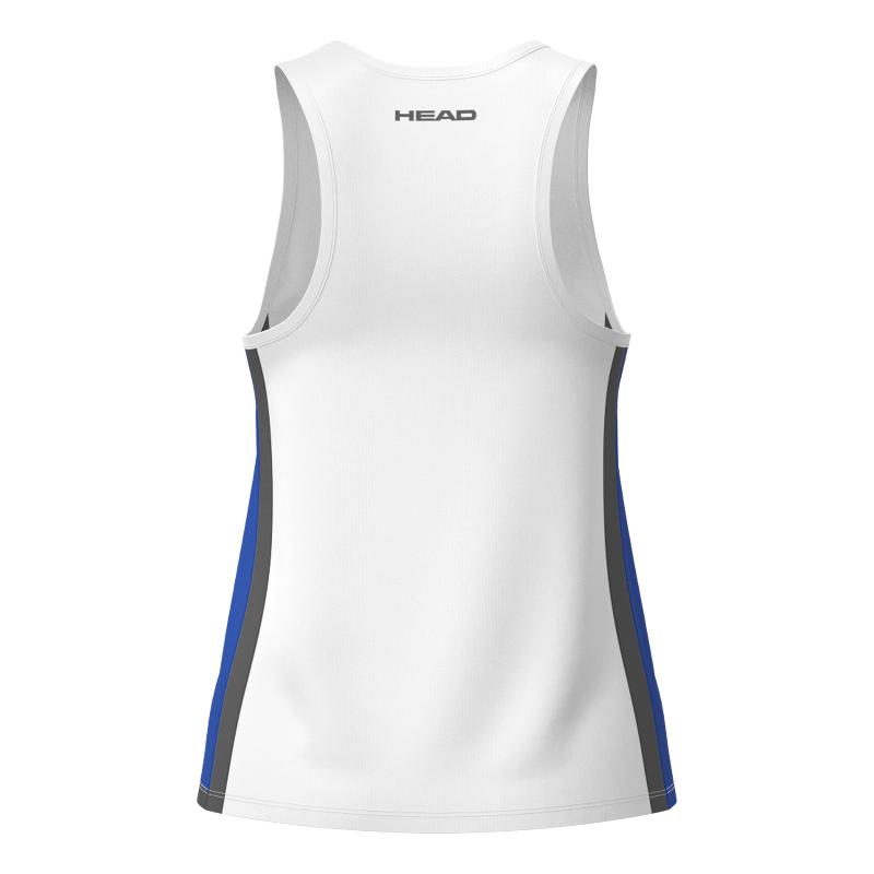 Camiseta Head Club 25 Tech White Royal Blue para Mulheres