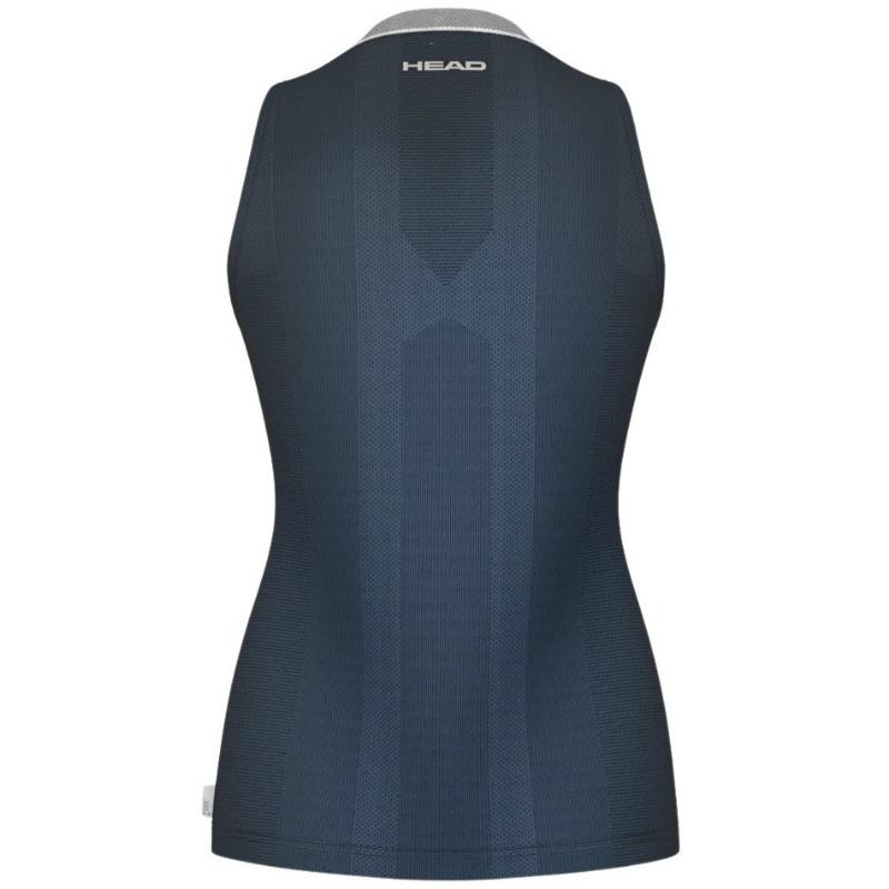 Camiseta Feminina Head Performance Azul Marinho Prata