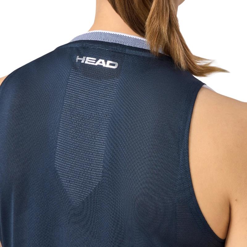 Camiseta Feminina Head Performance Azul Marinho Prata