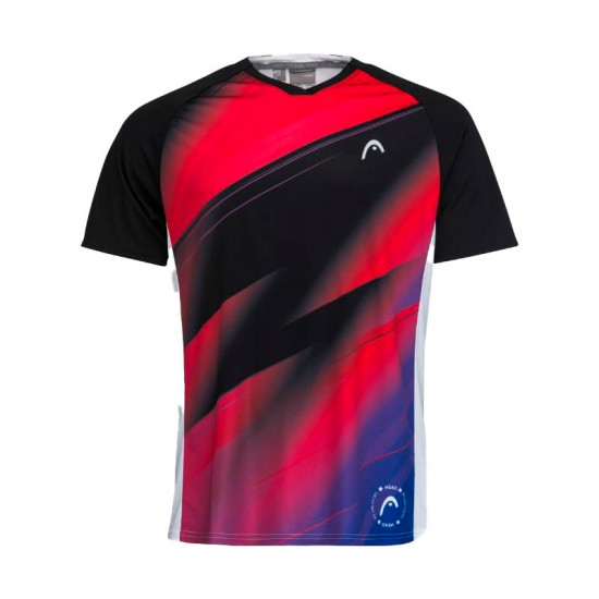 Head Play T-shirt Rouge Imprime Padel