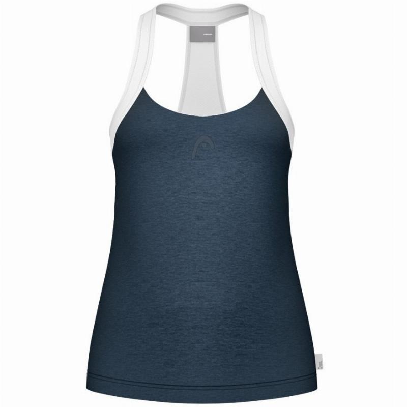 Head Play Tech Blu Navy Bianco Maglietta Donna