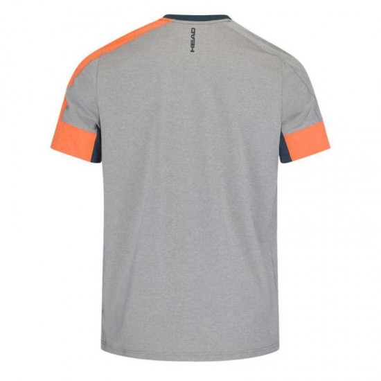 T-shirt Head Tech Gris Orange