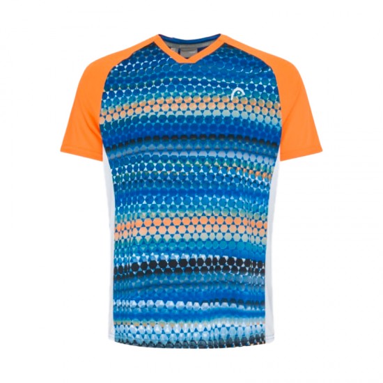 T-shirt Head Topspin Orange Bleu Fonce