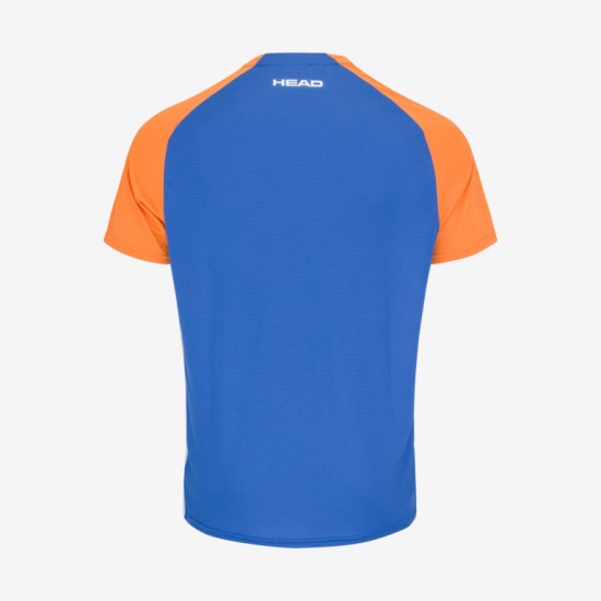 T-shirt Head Topspin Orange Bleu Fonce