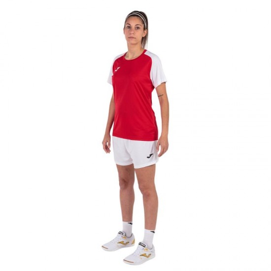 Camiseta Feminina Joma Academy IV Vermelho Branco