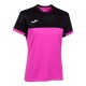 Camiseta Joma Montreal Rosa Preta para Mulheres