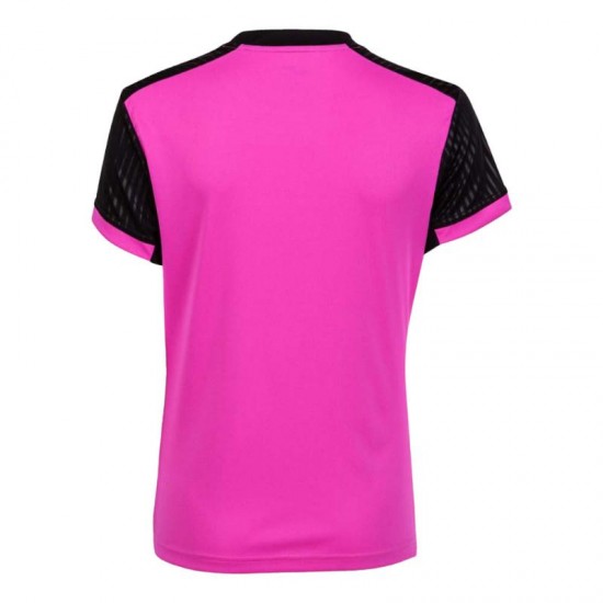 Camiseta Joma Montreal Rosa Preta para Mulheres